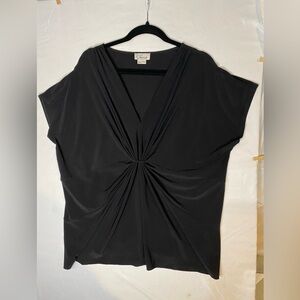 Chaus Black V-Neck Women's Blouse